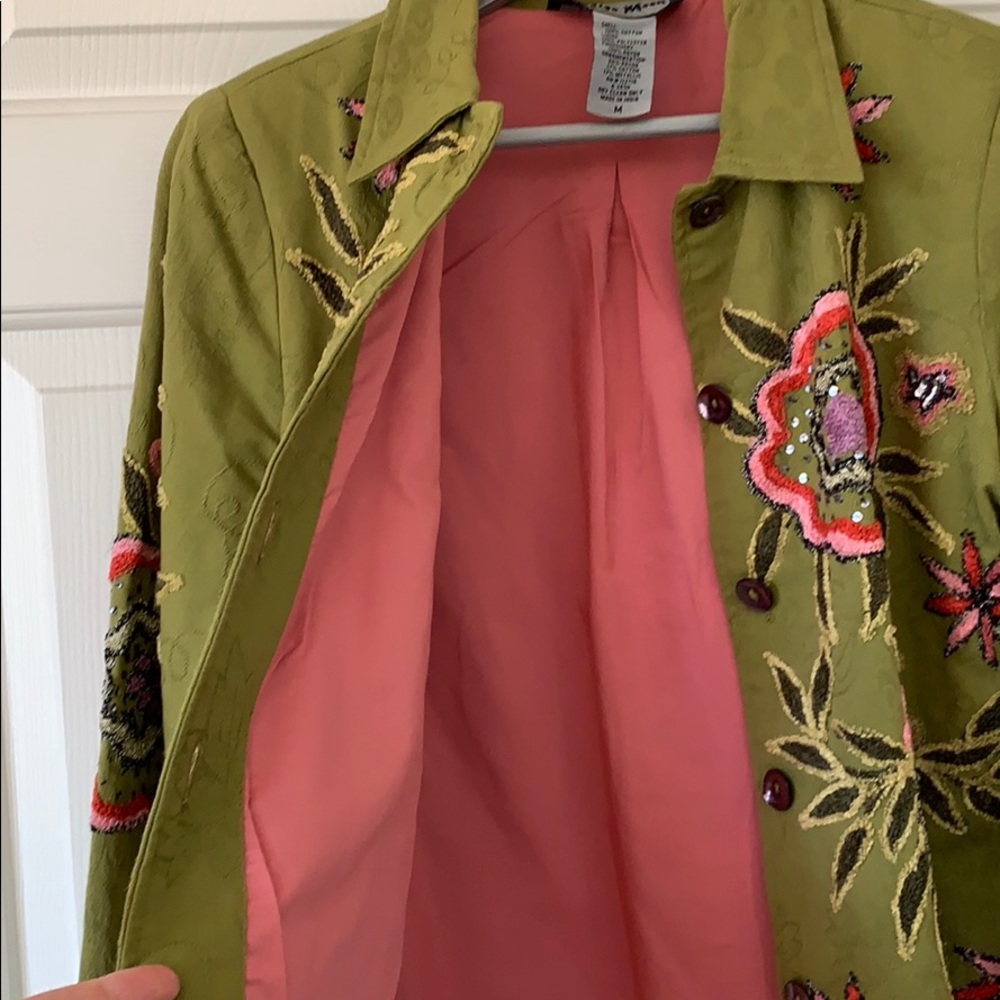 Indigo Moon Embroidered Jacket - image 7